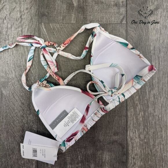 La Blanca Flyaway Halter Bra Bikini Top Swimsuit Size 0 - Picture 2 of 3